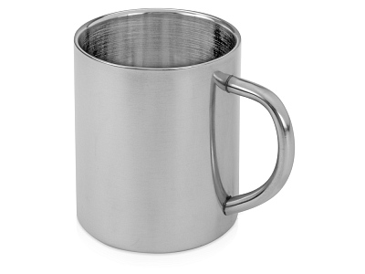 Стальная кружка с двойными стенками Эри (Серебристый глянцевый)