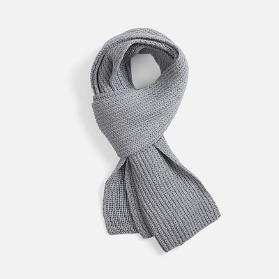 Шарф Nordkyn, светло-серый меланж (Серый меланж)