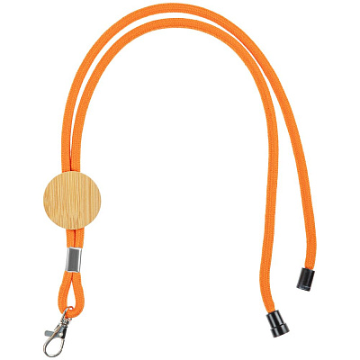 Шнурок для бейджа Tube Wood  (Оранжевый)