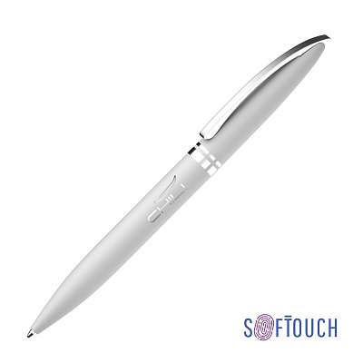 Ручка шариковая "Rocket", покрытие soft touch  (Белый)
