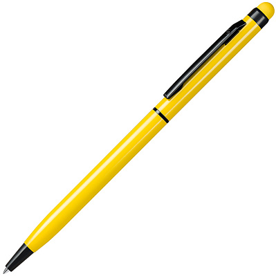 Ручка шариковая со стилусом TOUCHWRITER BLACK, глянцевый корпус (Желтый)