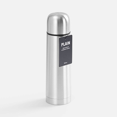 Термос Plain 500, ver.2  (Серебристый)