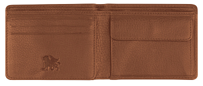 Бумажник Mano "Don Montez", натуральная кожа в коньячном цвете, 11 х 8,4 см