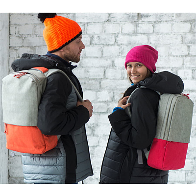 Рюкзак BEAM, серый/темно-серый, 44х30х10 см, ткань верха: 100% полиэстер, подкладка: 100% полиэстер