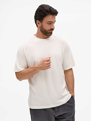 Футболка унисекс оверсайз T2, синяя (Белый)