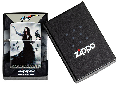Зажигалка ZIPPO Mazzi® с покрытием 540 Matte, латунь/сталь, белая, 38x13x57 мм