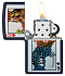 Зажигалка ZIPPO Queen Design с покрытием Navy Matte, латунь/сталь, синяя, матовая, 38x13x57 мм - Фото 3
