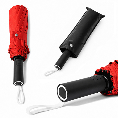 Кастомизированный автоматический складной зонт Altor  (Красный/белый)