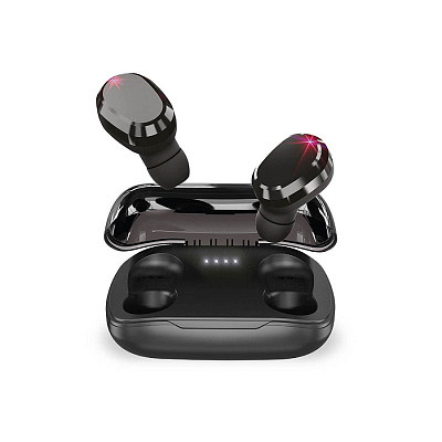 Наушники беспроводные с зарядным боксом HIPER TWS BURST, цвет черный  (Чёрный)