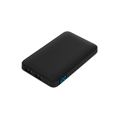 Внешний аккумулятор с цветной подсветкой Ancor Max 5000 mAh  (Черный)