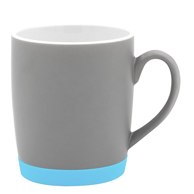 Кружка Make Me To Go, серая/голубая (Серый/голубой)