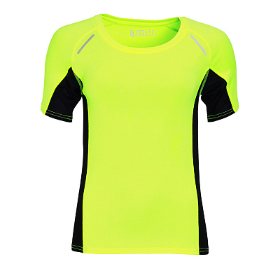 Футболка женская для бега SYDNEY WOMEN 180 (Неоновый желтый)