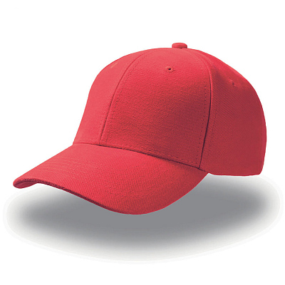 Бейсболка PILOT, 6 клиньев, металлическая застежка (Красный)
