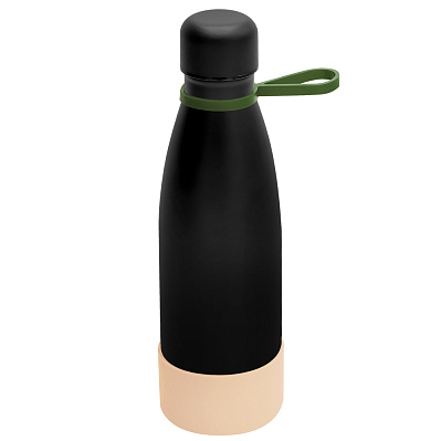 Термобутылка герметичная вакуумная Olivia To Go  (Чёрный/хаки/бежевый)