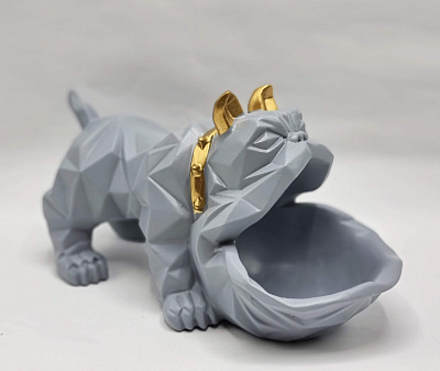 Статуэтка хранитель Бульдог  (Серый)