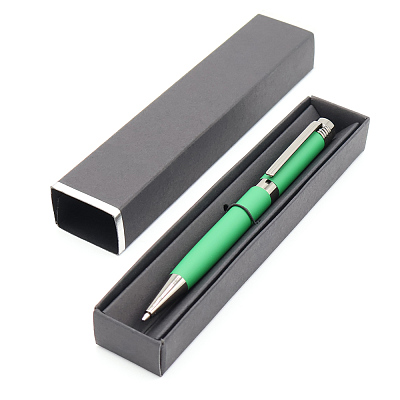 Ручка Senator в коробке Cradle чёрной с серебристым, зелёная (Зеленый)