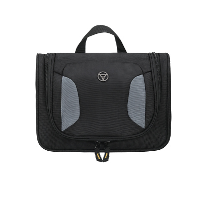 Несессер TORBER,  дорожный, чёрный/серый, полиэстер, 27х11х22 см (Черный)