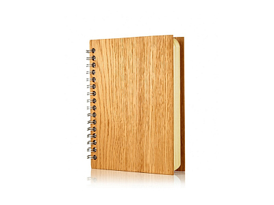 Блокнот А6 из Дуба на пружине (Светло-коричневый)