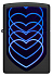 Зажигалка ZIPPO Hearts Design с покрытием Black Light, латунь/сталь, черная, матовая, 38x13x57 мм - Фото 7