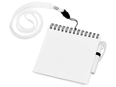 Блокнот А6 Журналист с ручкой (Белый)