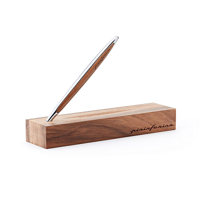 Шариковая ручка Pininfarina Cambiano SHINY CHROME (Серебряный; коричневый)