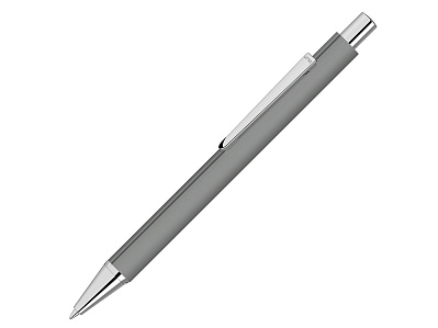 Ручка шариковая металлическая Pyra soft-touch с зеркальной гравировкой (Серый)