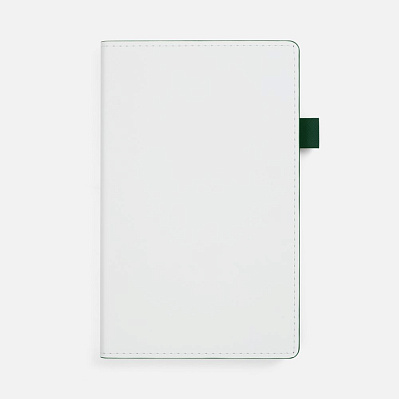 Ежедневник White Shall, недатированный, бело-зеленый (Зеленый)
