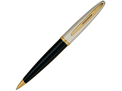 Ручка шариковая Carene De Luxe (Черный, серебристый, золотистый)