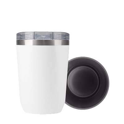 Термокружка вакуумная с керамическим покрытием Arctic, белый/серый (Белый, серый)