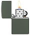 Зажигалка ZIPPO Classic с покрытием Green Matte, латунь/сталь, зелёная, матовая, 38x13x57 мм - Фото 3