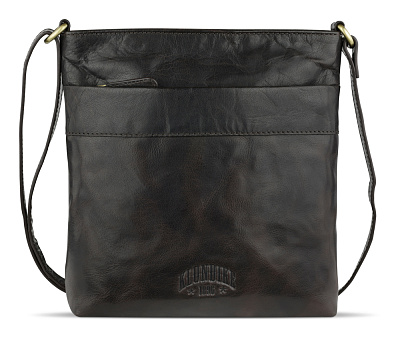 Сумка через плечо KLONDIKE MOUNTAIN «May», натуральная кожа в темно-коричневом цвете, 24 x 26 x 6 см (Коричневый)