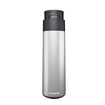 Умная бутылка-термос Aquame 2.0, серебро (Серебро матовое)
