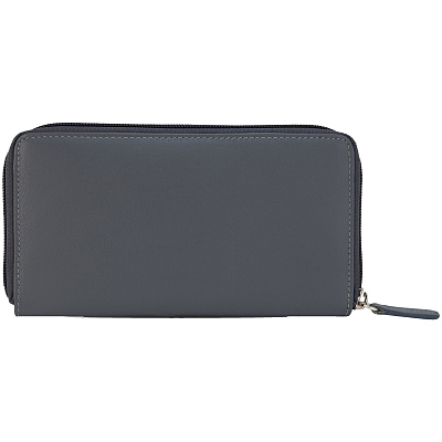 Кошелек Mano "Don Leonardo", с RFID защитой, натуральная кожа в сером цвете, 19 х 2 х 10,5 см