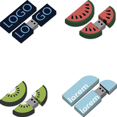 Флешки Gummi на заказ 32 Гб