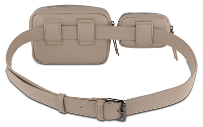 Сумка на пояс BUGATTI Almata, с кошельком, песочная, полиуретан, 29x5x13 см