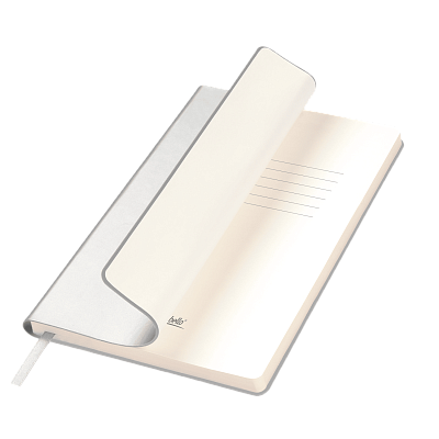 Ежедневник Spark недатированный, серебряный (с упаковкой, со стикерами) (Серебряный, бежевый)