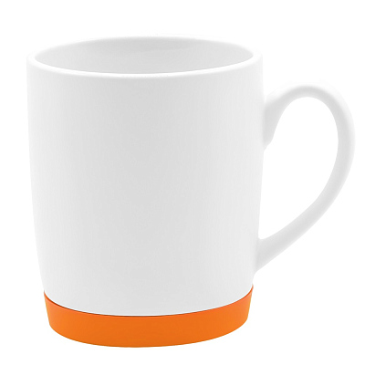 Кружка Make Me To Go, белая/оранжевая (Белый/оранжевый)