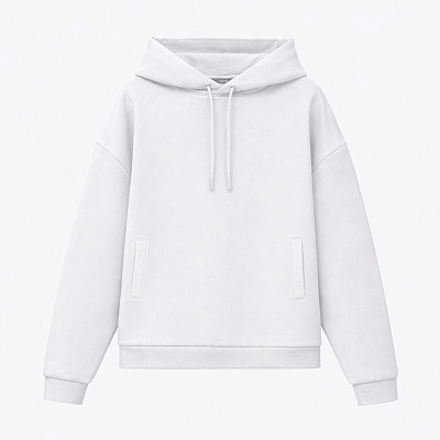 Худи релакс унисекс Баланс (Balance), с начесом , размер XS/S (Белый)