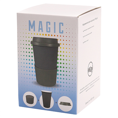 Кружка Magic To Go, серый/ зеленый