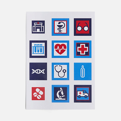 Стикерпак бумажный Industry медицина