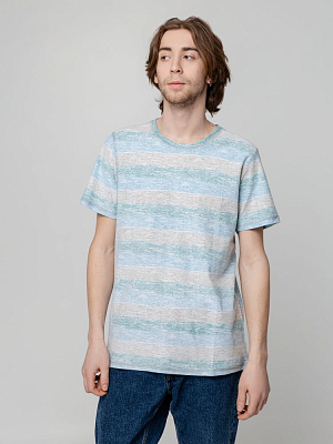 Футболка мужская Rayet двусторонняя, голубая с зеленым (Голубой)