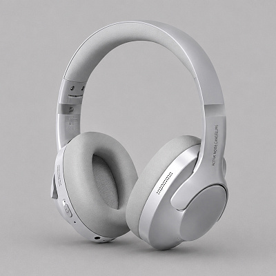 Беспроводные накладные наушники Stereo Ultra ANC, BT 5.4, ANC/ENC, 500мАч (Серебристый)