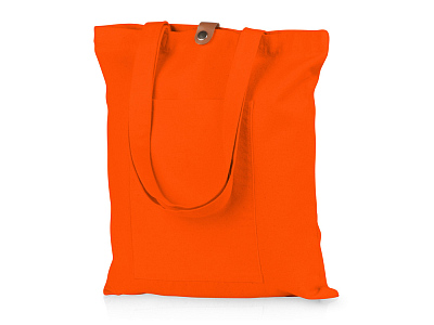 Cумка Clip из хлопка 340 г/м2 с застежкой из экокожи (Оранжевый)