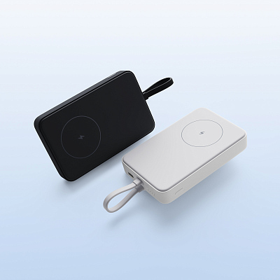 Беспроводной магнитный ПЗУ Xiaomi 33W Magnetic Power Bank 10000mAh (Integrated Cable), темно-серый