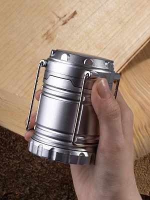 Кемпинговый фонарь Lindau, серебристый