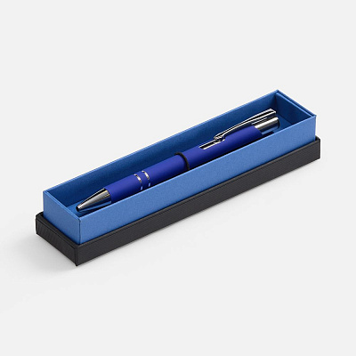 Ручка шариковая Keskus Soft Touch в футляре, синяя (Синий)