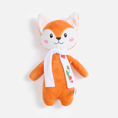 Мягкая игрушка Beastie Toys, лисенок с белым шарфом
