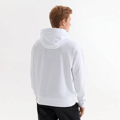 Худи с капюшоном, унисекс Алекс (Alex) белый, размер L