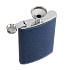 Набор S.Quire фляга 0,24 л, 4 стопки, воронка, сталь, искусственная кожа, синий - Фото 4