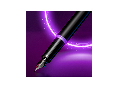 Ручка перьевая Parker IM Vibrant Rings Flame Amethyst Purple